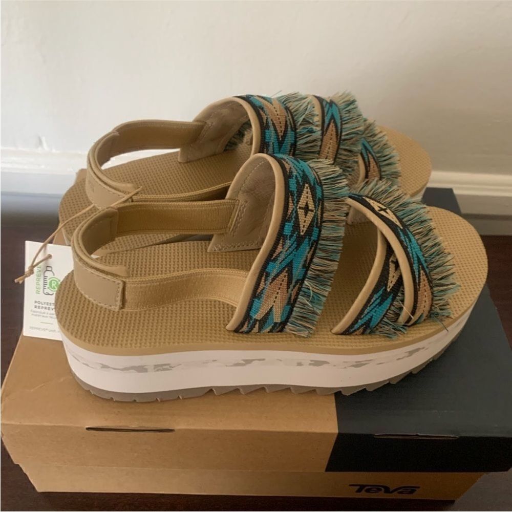 Teva Women’s platform ankle strap heeled sling back sandal Size 7,Sz 8,Sz 9 NIB - Picture 9 of 15